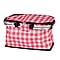 18L Collapsible Picnic Bag with Check Pattern - Yellow