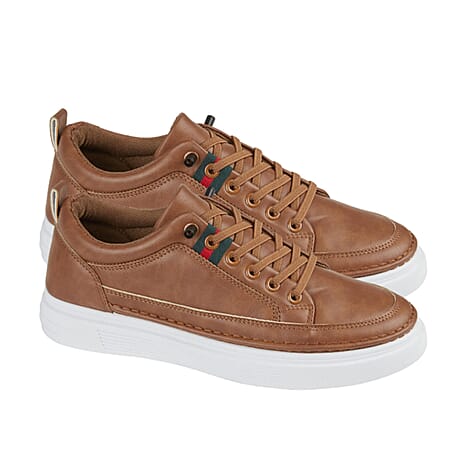 CHARLES SOUTHWELL Mens Maranello Lace-Up Trainers (Size 9) - Tan