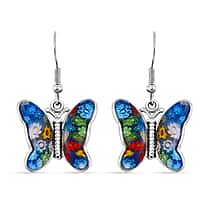 Murano Style Butterfly Earrings