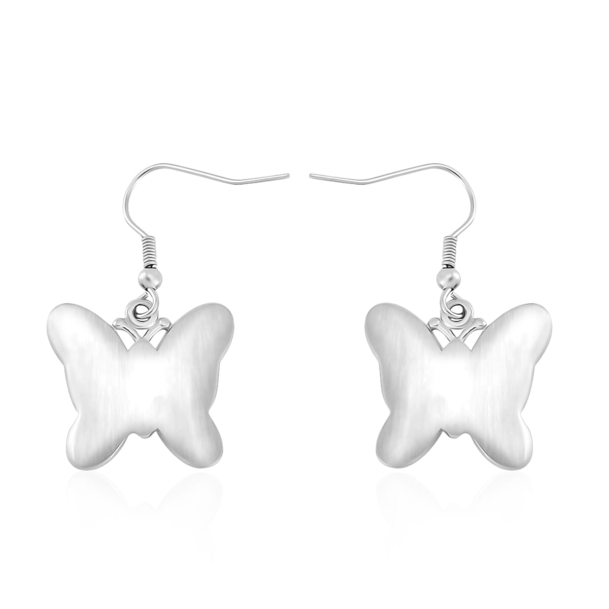 Multi Colour Murano Style Glass Butterfly Earrings with Hook