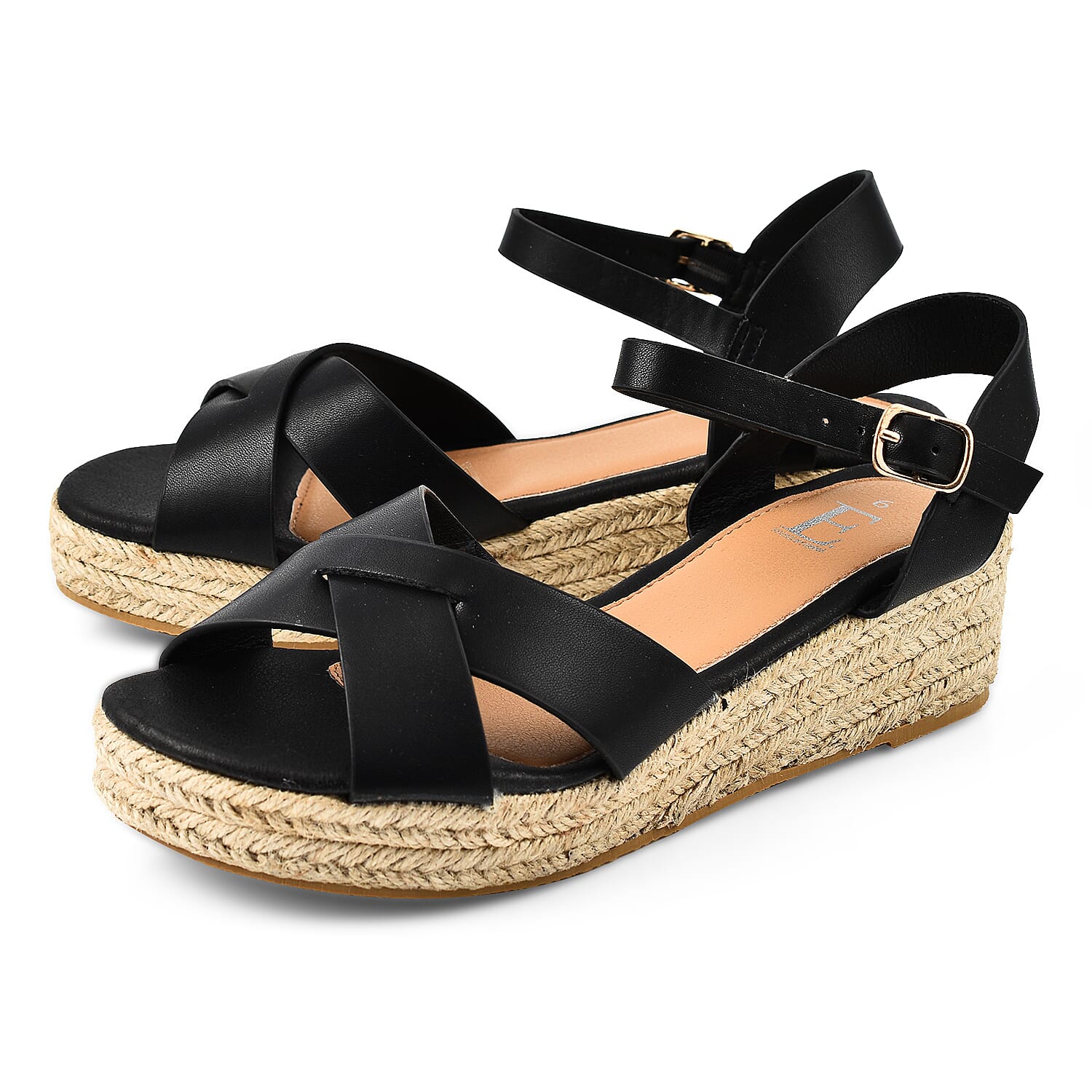 Black low platform sandals best sale