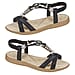 OPHELIA Flat Embellished Ladies Sandal - Black