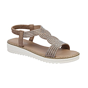 MARIPOSA Embellished Sandal (Size 8) - Beige