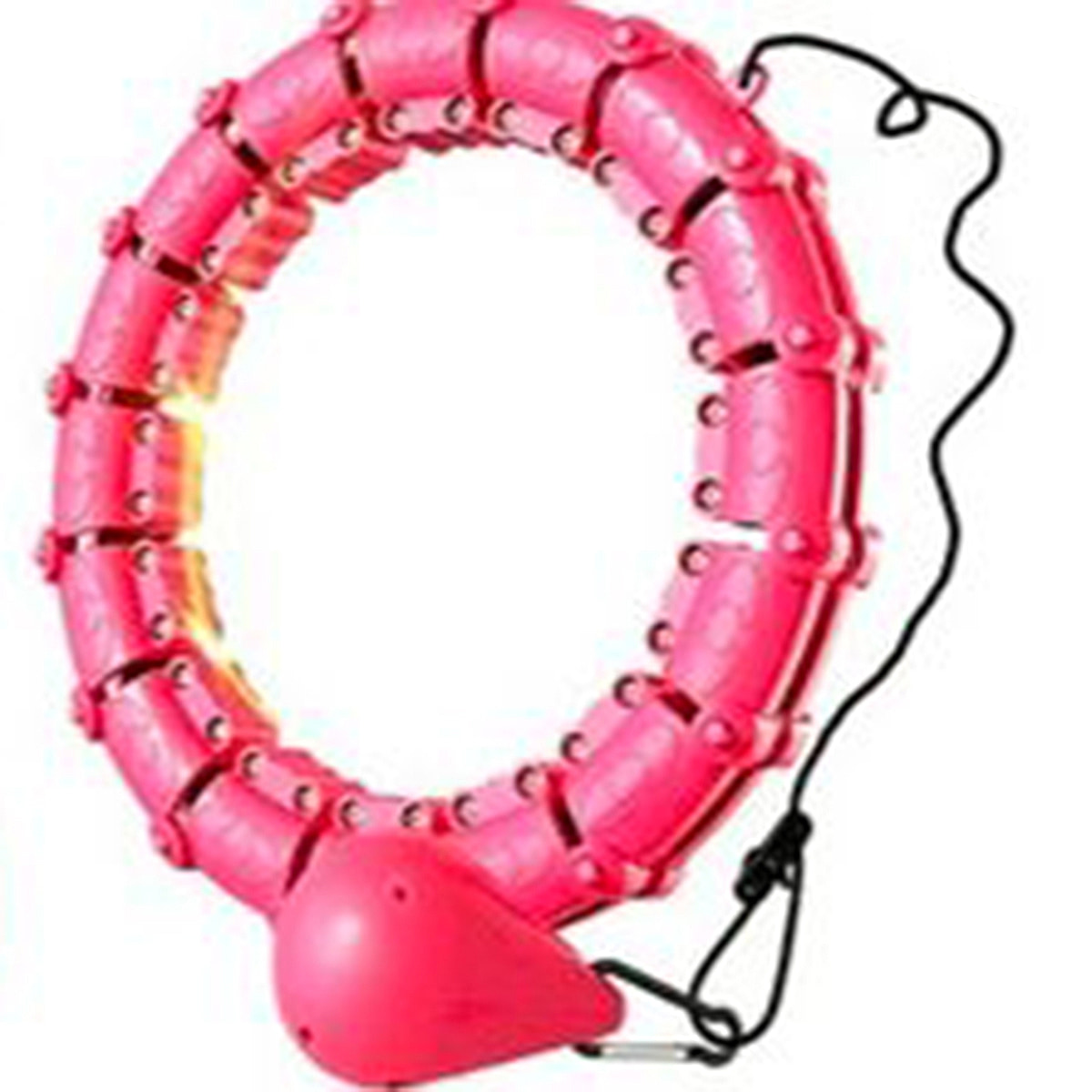 Weighted Smart Hula Ring Hoops with 360 Auto Rotation Massage - Pink