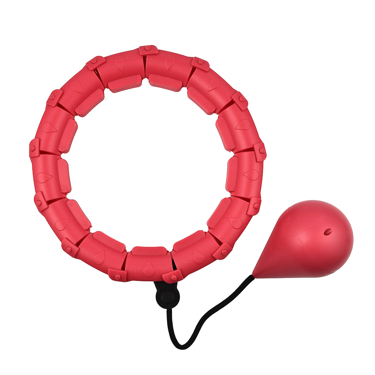 Weighted Smart Hula Ring Hoops with 360 Auto Rotation Massage - Pink