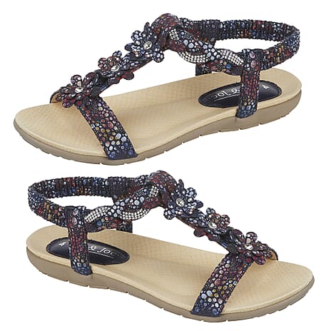 Ladies Sandal (Size 5) - Navy