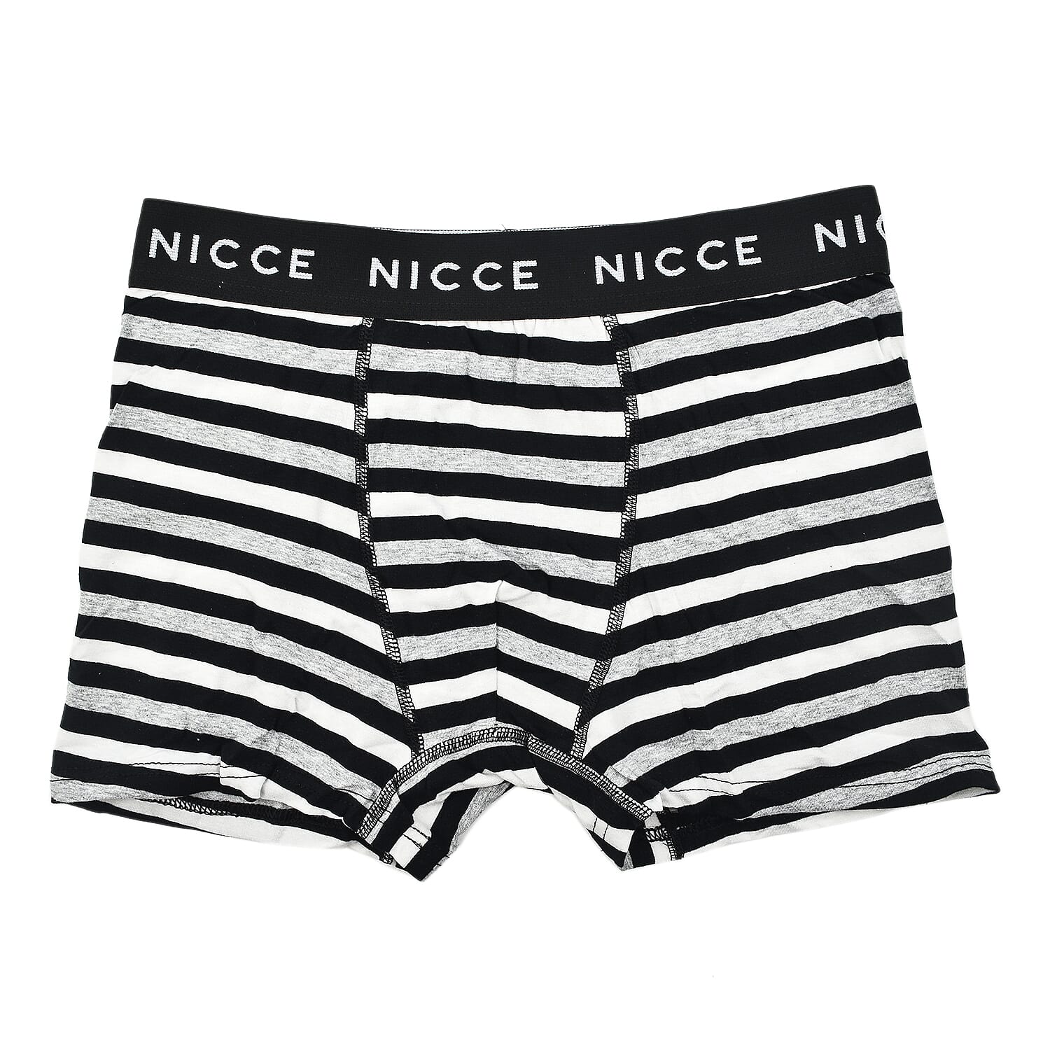 NICCE 95% Cotton, 5% Elastane Set of 7 Boxers - Size M (32-34 Inches) - Mono