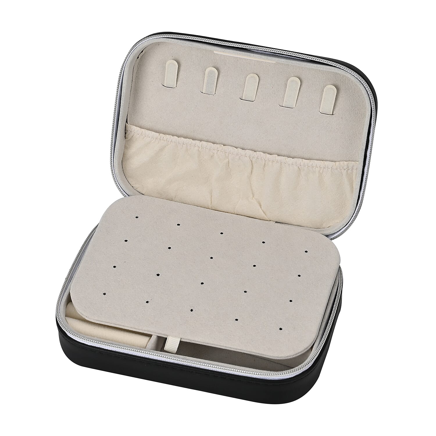 Patterned Jewellery Box (Size 16x11x5 cm) - Black Patterned Jewellery Box (Size 16x11x5 cm) - Black
