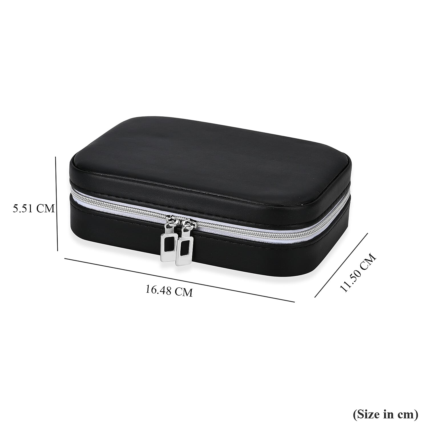 Patterned Jewellery Box (Size 16x11x5 cm) - Black Patterned Jewellery Box (Size 16x11x5 cm) - Black