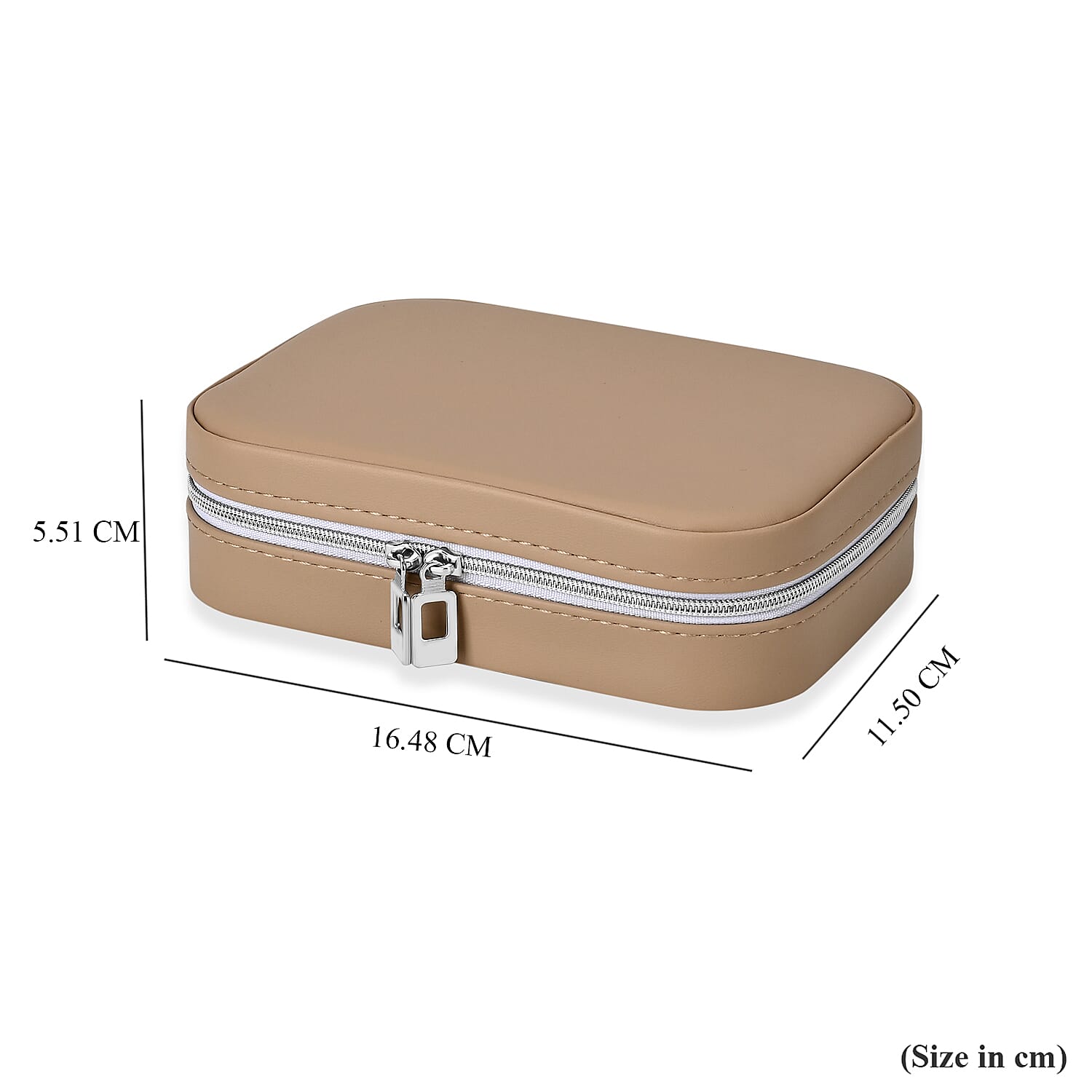 Patterned Jewellery Box (Size 16x11x5 cm) - Khaki Patterned Jewellery Box (Size 16x11x5 cm) - Khaki