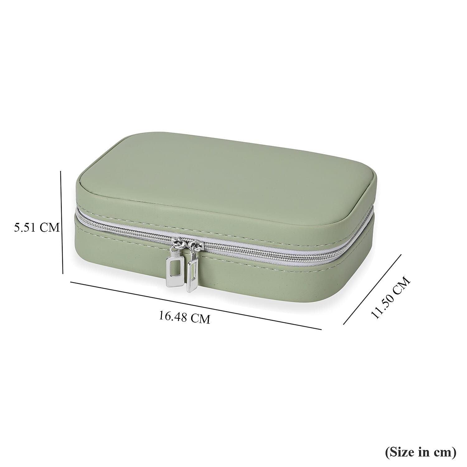 Patterned Jewellery Box (Size 16x11x5 cm) - Light Green Patterned Jewellery Box (Size 16x11x5 cm) - Light Green