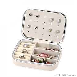 Patterned Jewellery Box (Size 16x11x5 cm) - Khaki