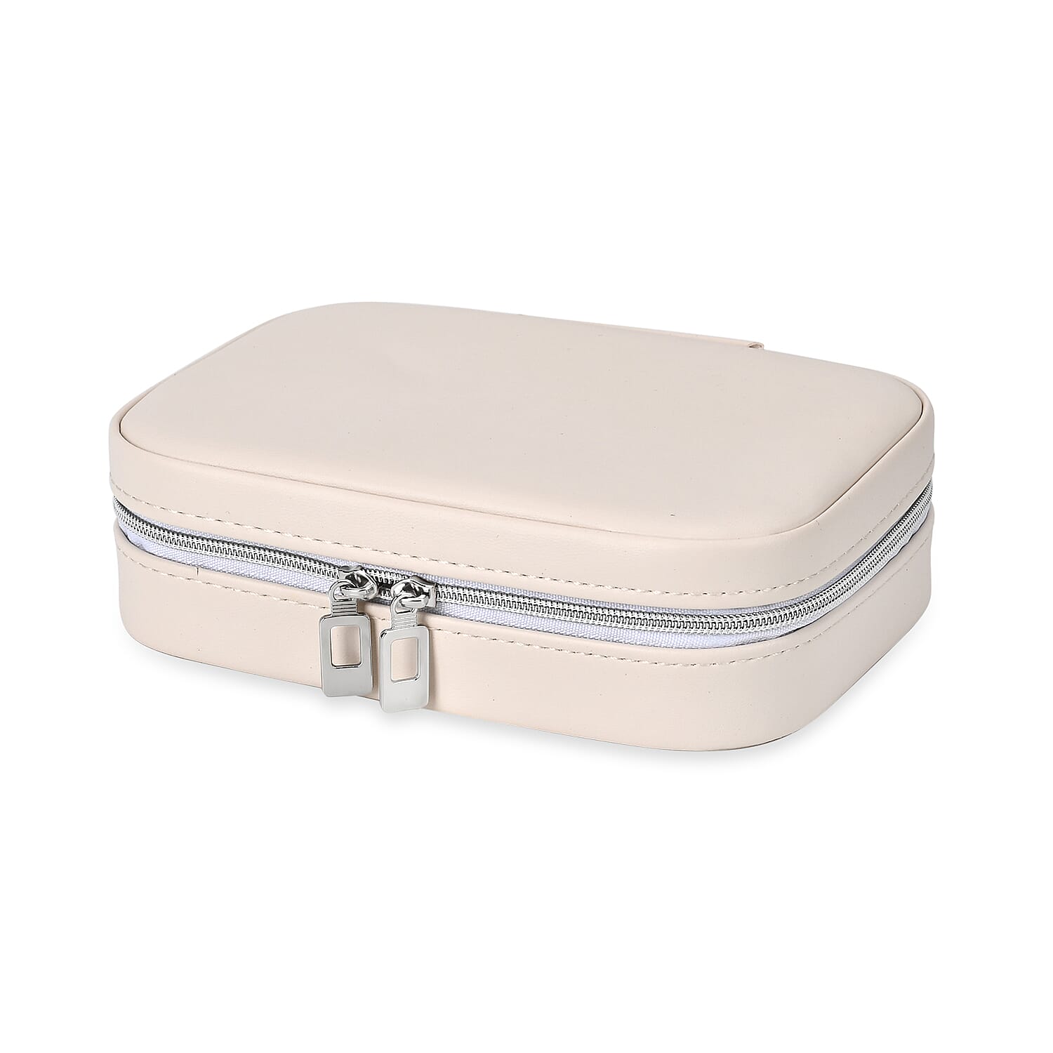 Patterned Jewellery Box (Size 16x11x5 cm) - Cream