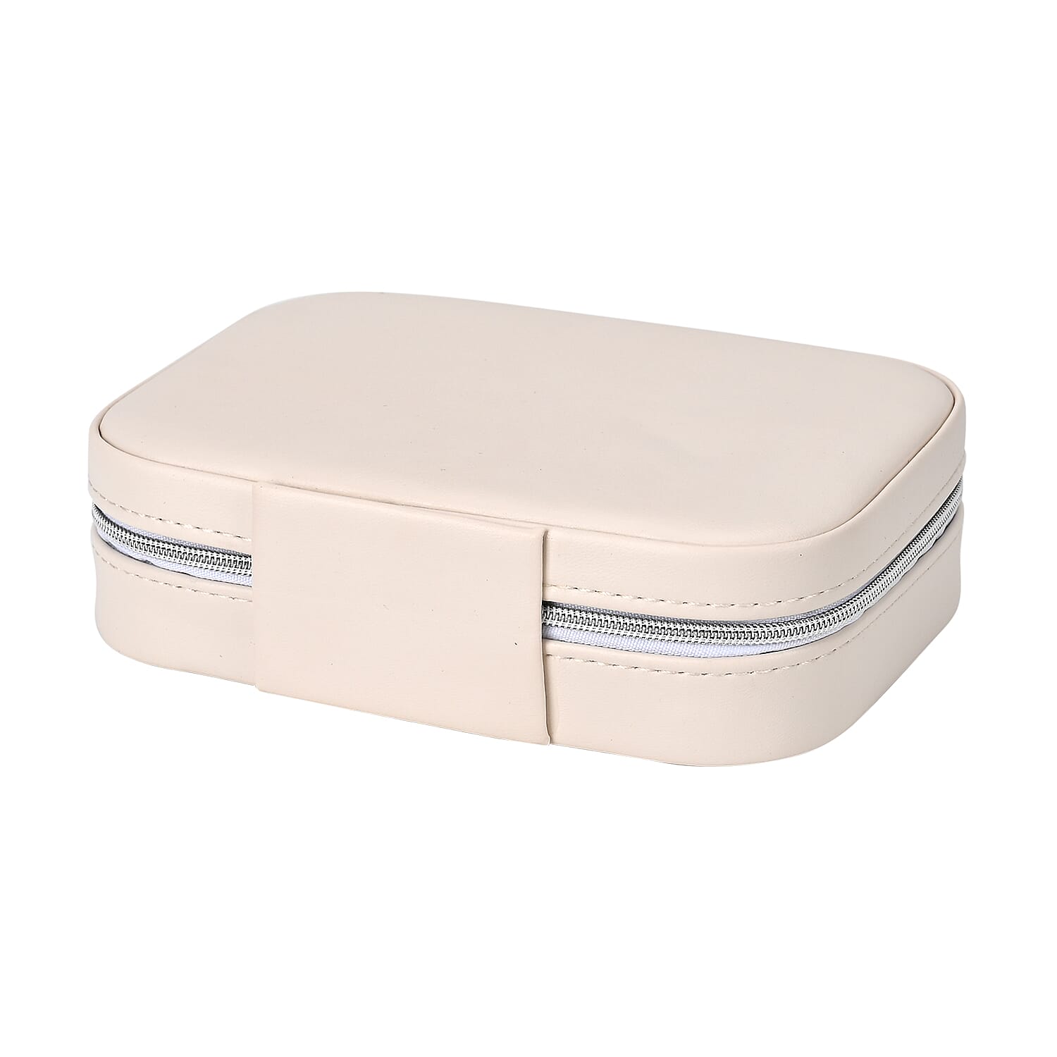 Patterned Jewellery Box (Size 16x11x5 cm) - Cream