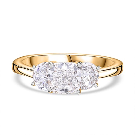 Luxuriant Diamond - 22K Yellow Gold IGI Certified (VS-D) Lab Grown Diamond (1 Ct) Center  Ring 1.50 Ct