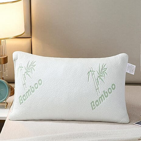 Bedding Bamboo Luxury Memory Foam Pillow - White