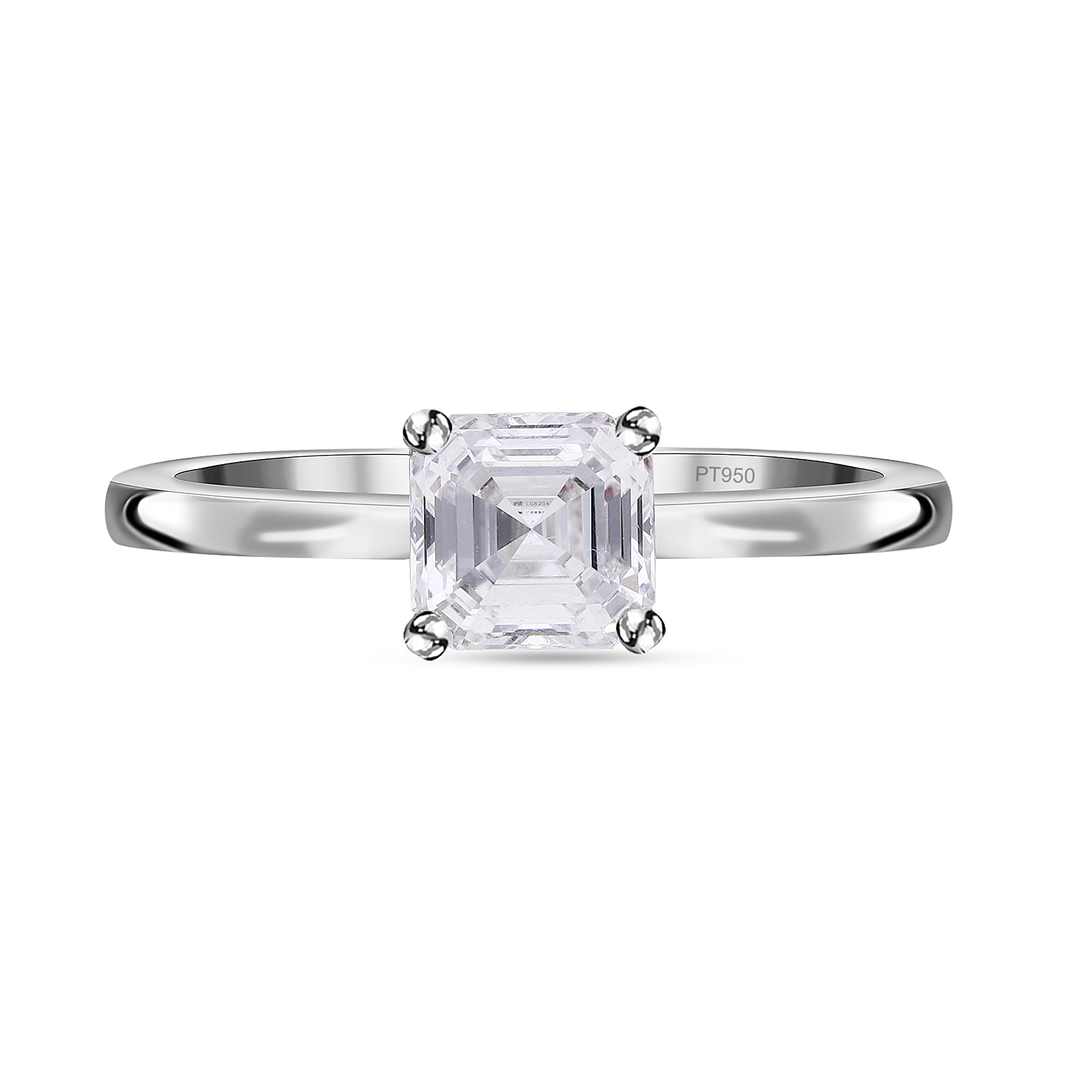 950 Platinum IGI Certified Lab Grown Diamond Solitaire Ring 1.00 Ct.