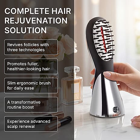 Clearance Price Lunamour LaserBoost- Advanced RF, Sonic Vibration, LL-Laser Hair Growth Brush - Lifetime Warranty
