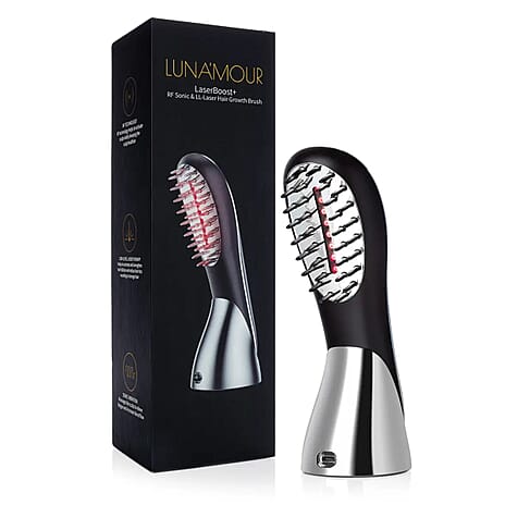 Lunamour LaserBoost- - Advanced RF, Sonic Vibration, LL-Laser Hair Growth Brush - Lifetime Warranty