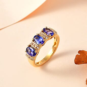 https://tjcuk.sirv.com/Products/77/6/7767361/Tanzanite-White-Zircon-Main-Stone-With-Side-Stone-Ring-in-Vermeil-YG-S_7767361_1.jpg?w=342&h=342