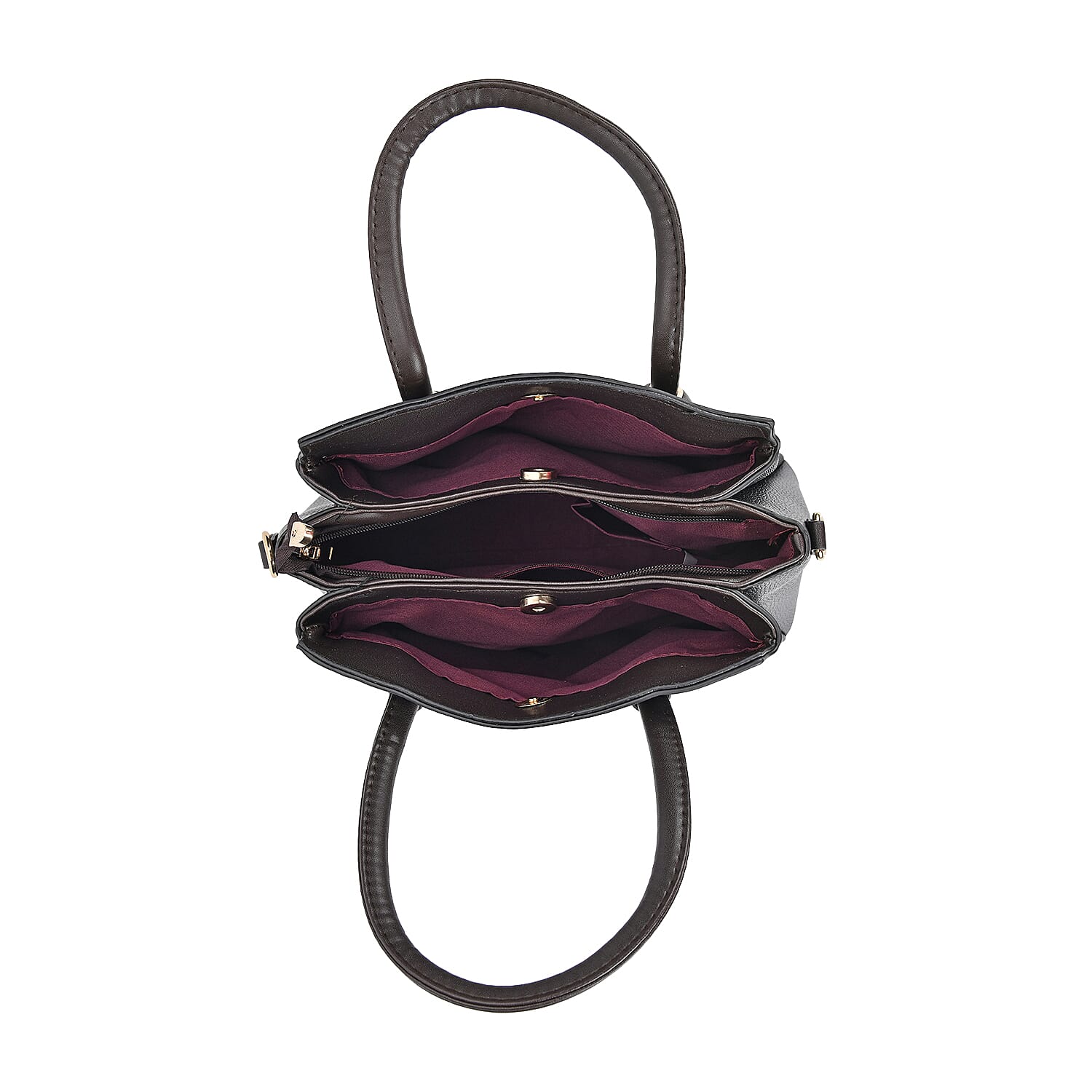 Embossed Rhomboid Handbag with Detachable Shoulder Strap - Coin Bag - Black