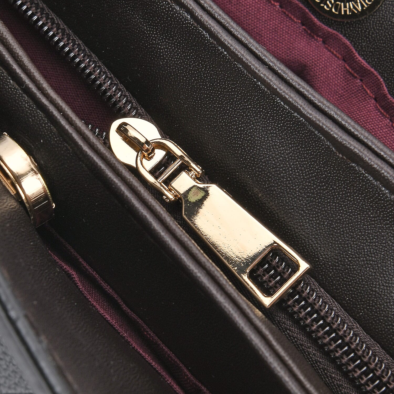 Embossed Rhomboid Handbag with Detachable Shoulder Strap - Coin Bag - Black