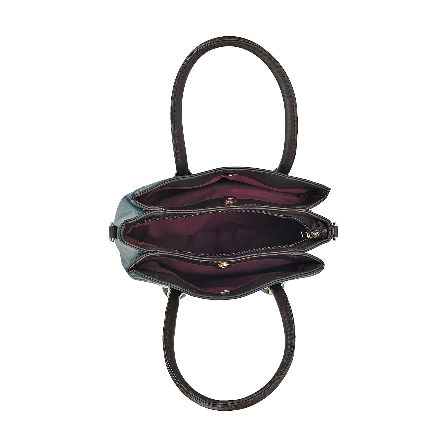 PU Embossed Crossbody Bag (Size 28x12x25 cm) - Green & Black