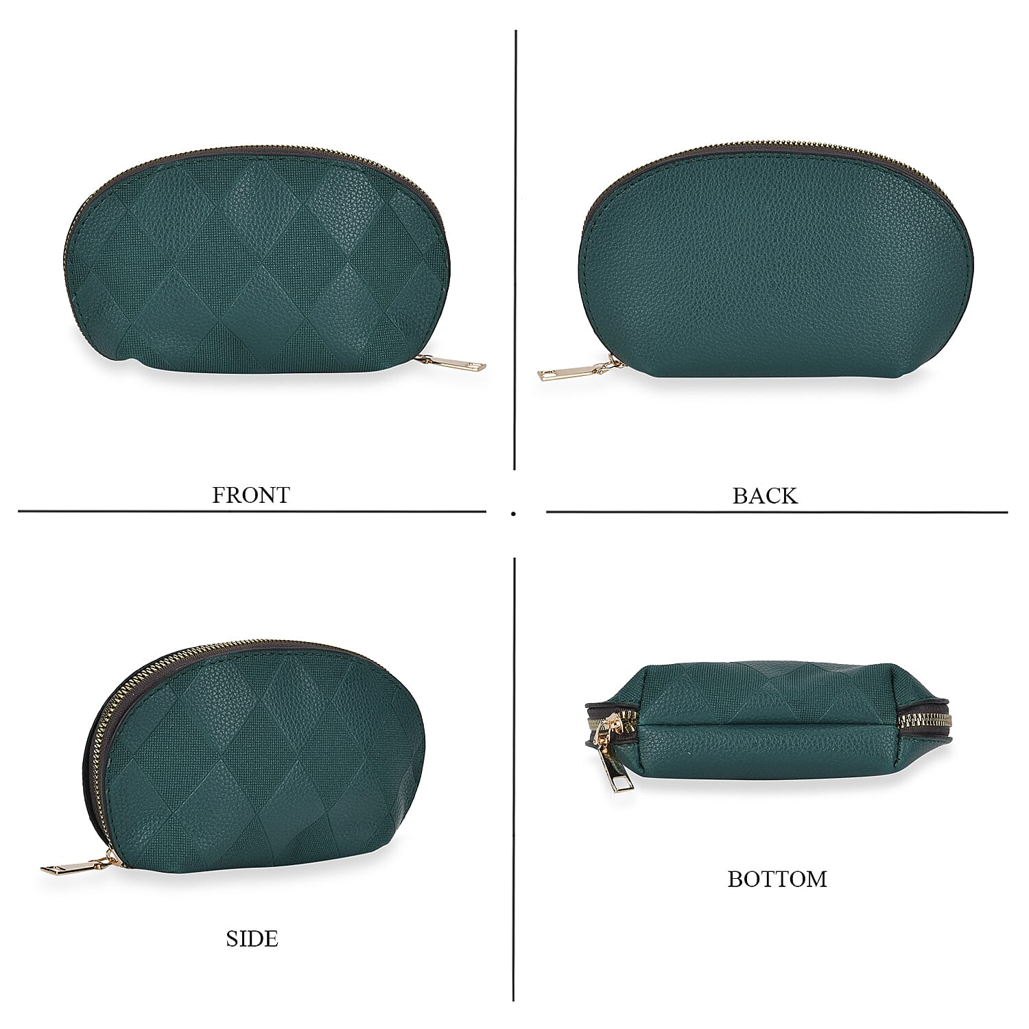 PU Embossed Crossbody Bag (Size 28x12x25 cm) - Green & Black