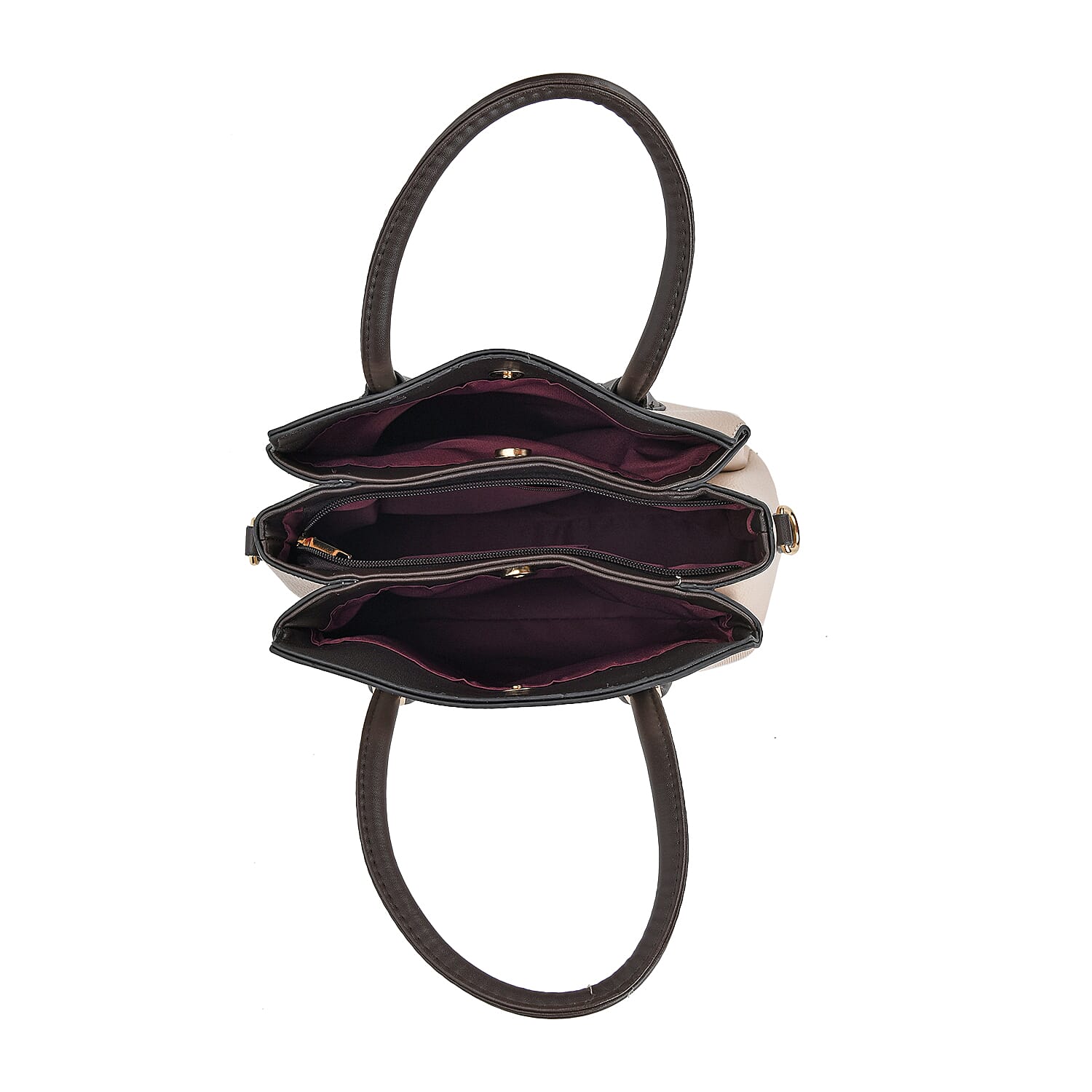 Embossed Rhomboid Handbag with Detachable Shoulder Strap - Coin Bag - Khaki