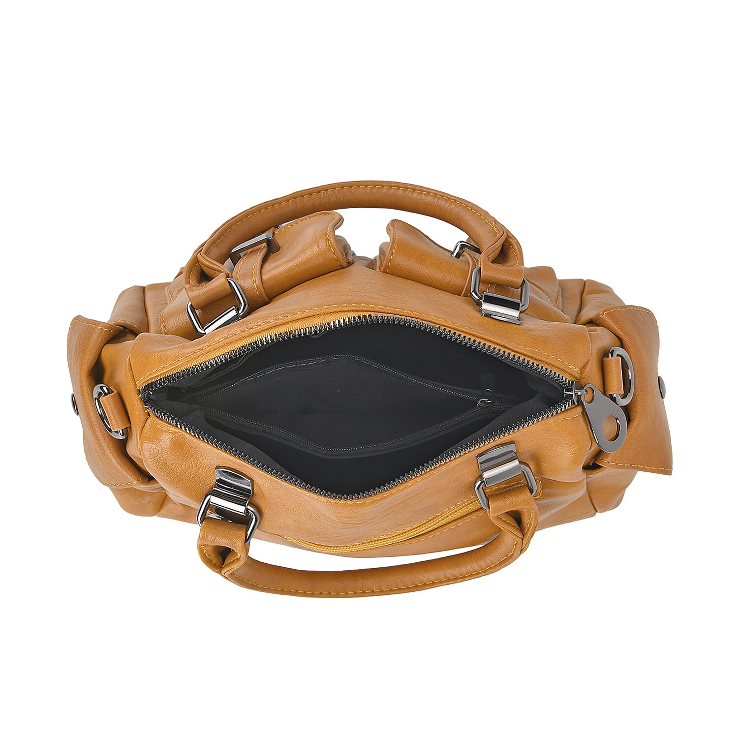 PU Patterned Crossbody Bag (Size 28x14x16 cm) - Yellow & Black