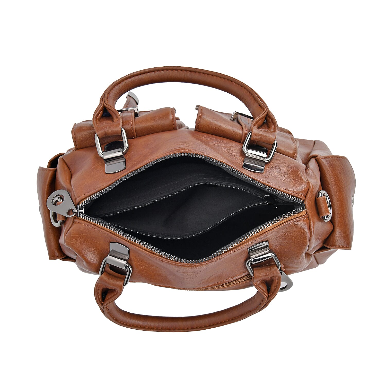 PU Patterned Crossbody Bag (Size 28x14x16 cm) - Earthy Yellow & Black