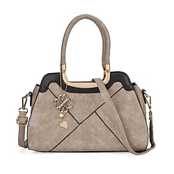 PU Patterned Crossbody Bag (Size 31x13x21 cm) - Black & Black