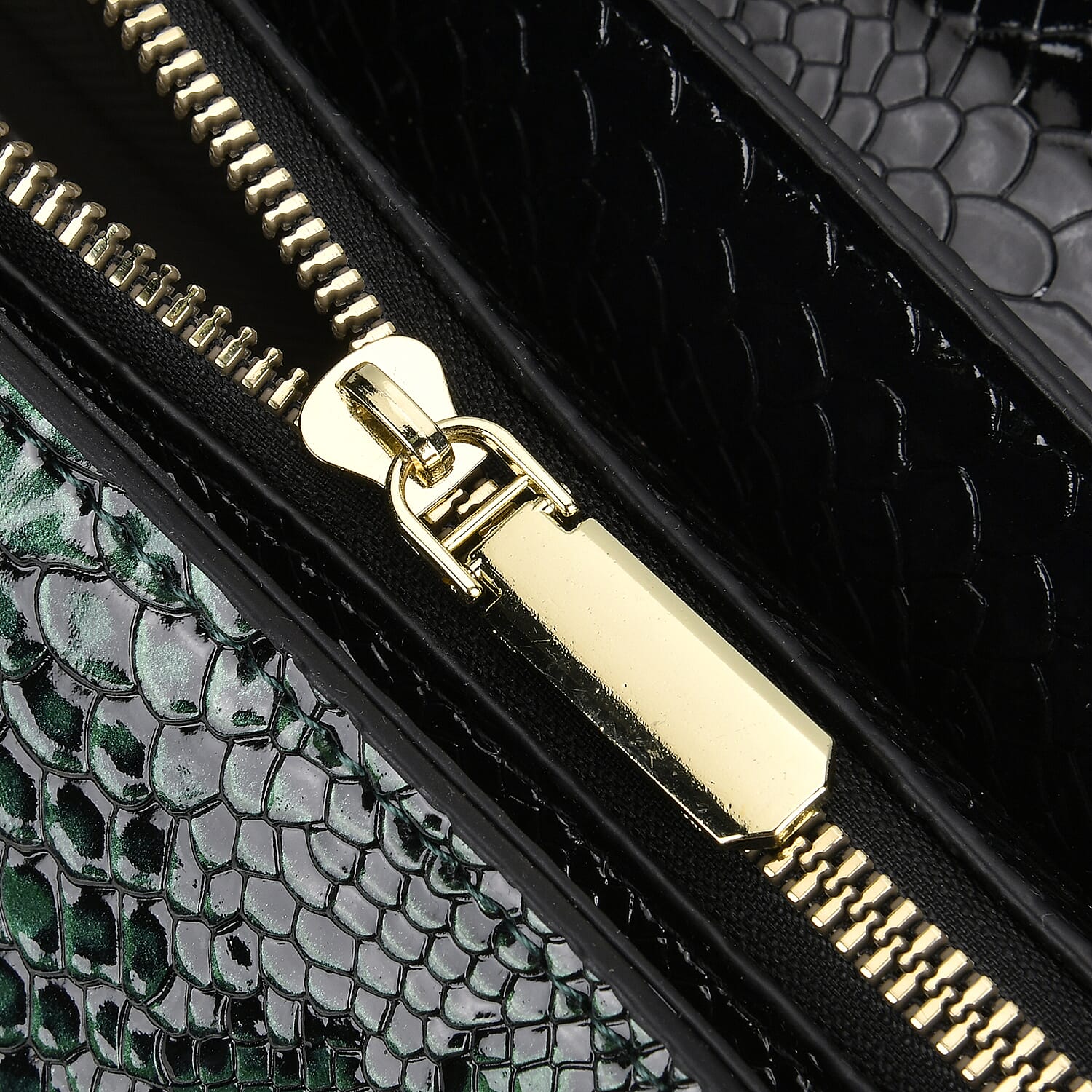 Designer Inspired- Elegant Snake-Print Embossed Satchel Handbag - Grey