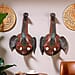 Boutique Collection - Set of 2 Genuine Leather Home Decor Elephant Wall Hangings