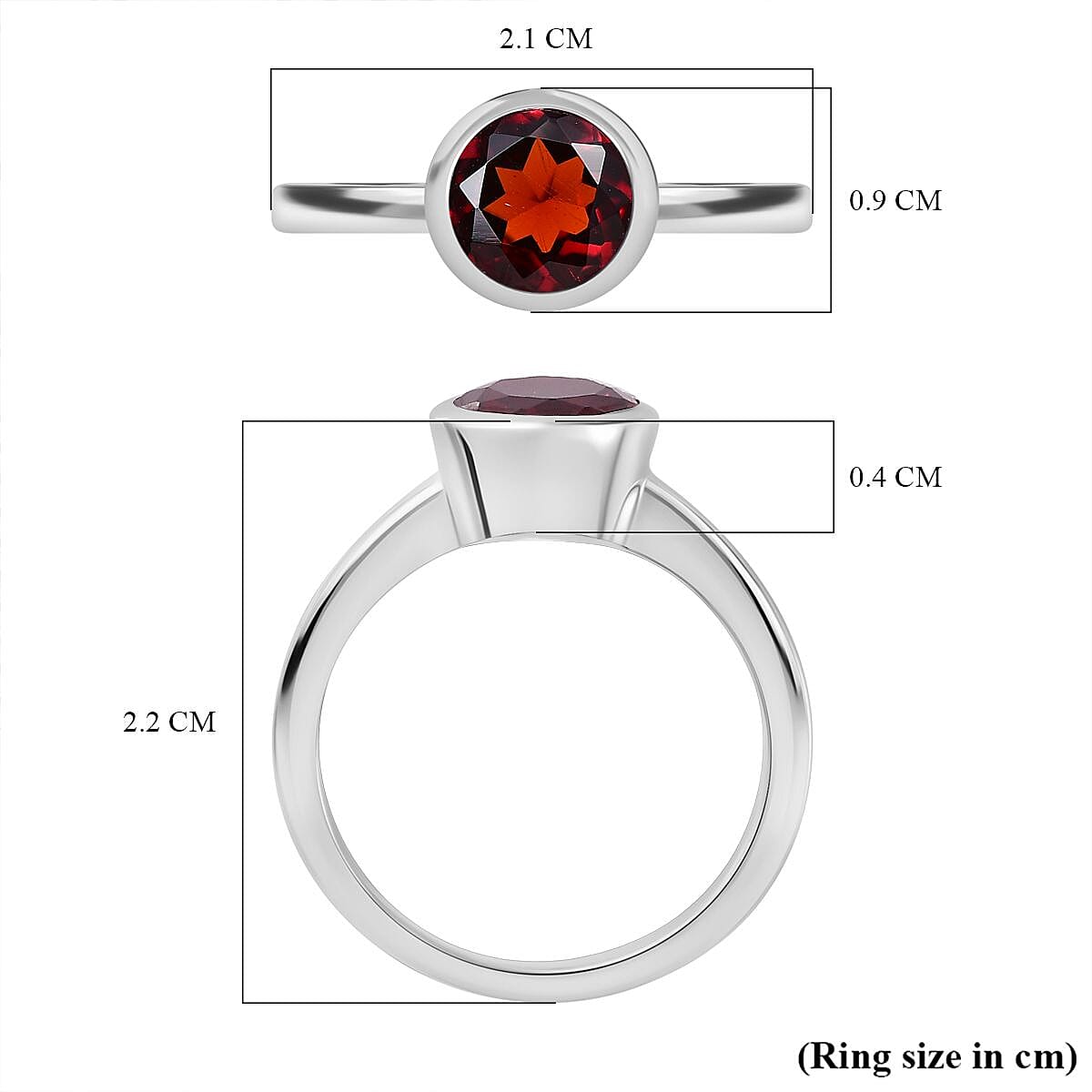 Mozambique Garnet  Main Stone With Surrounding Stone Ring in Platinum Overlay Sterling Silver 1.50 ct  1.580  Ct.