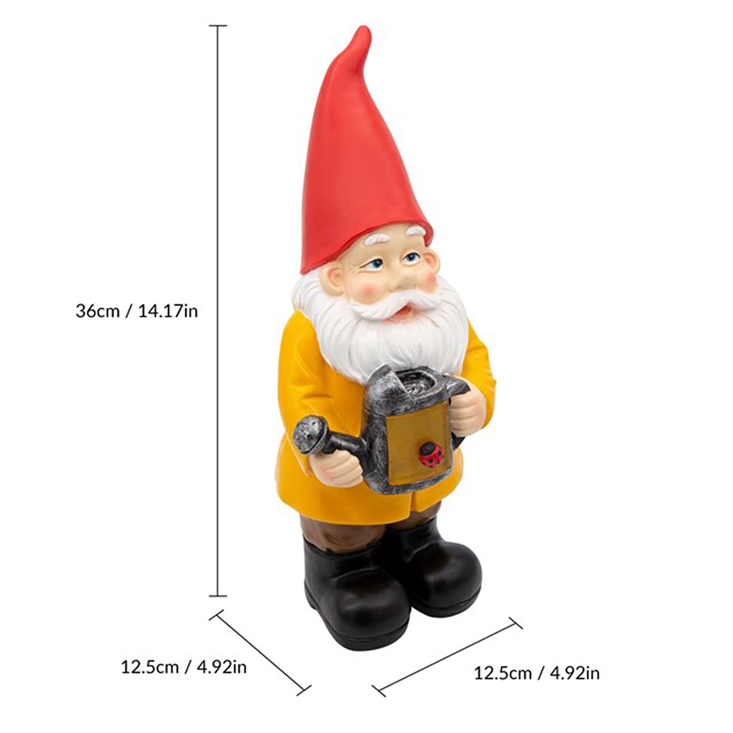 Gnome With Water Can Solar Light Garden Ornament