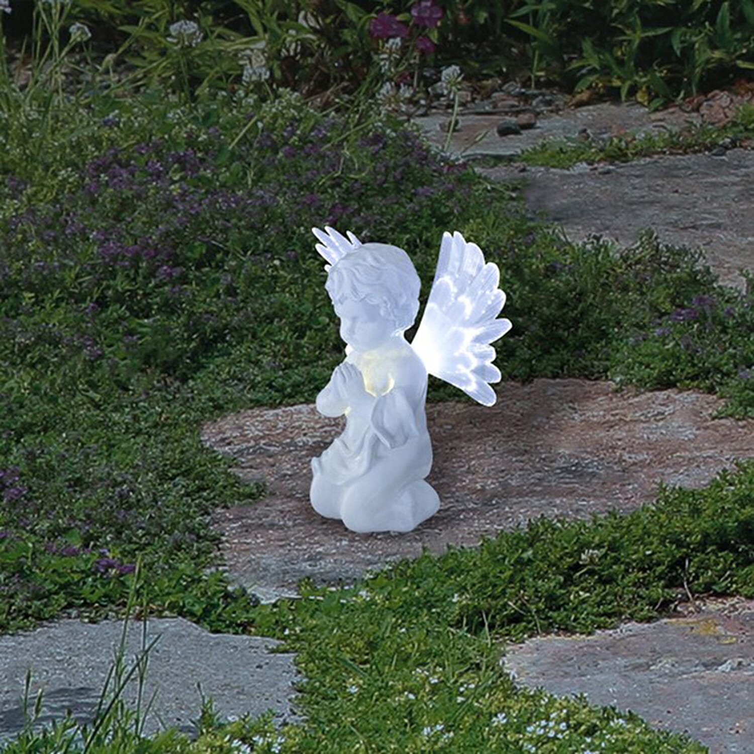 GardenKraft - Waterproof Solar LED Garden Angel Light