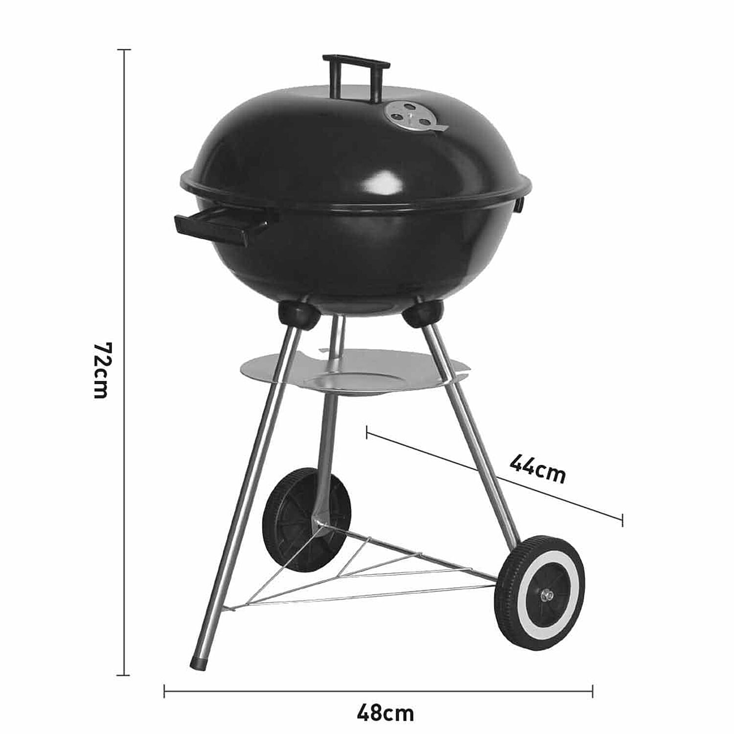 BBQ (Size 48x44x72 cm) - Black