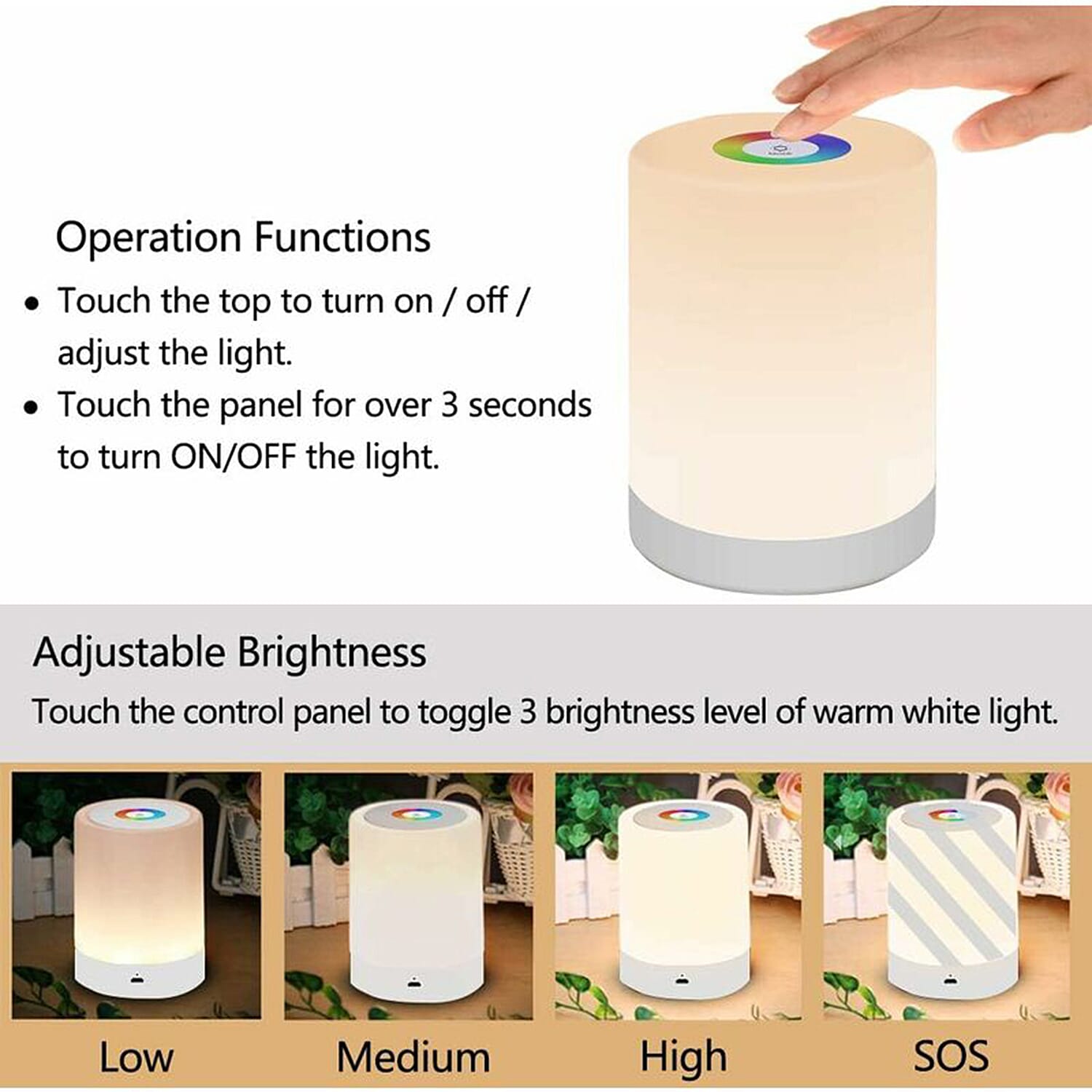 Colour Changing Touch Sensor Smart Light (1200mAh Battery Inc.)