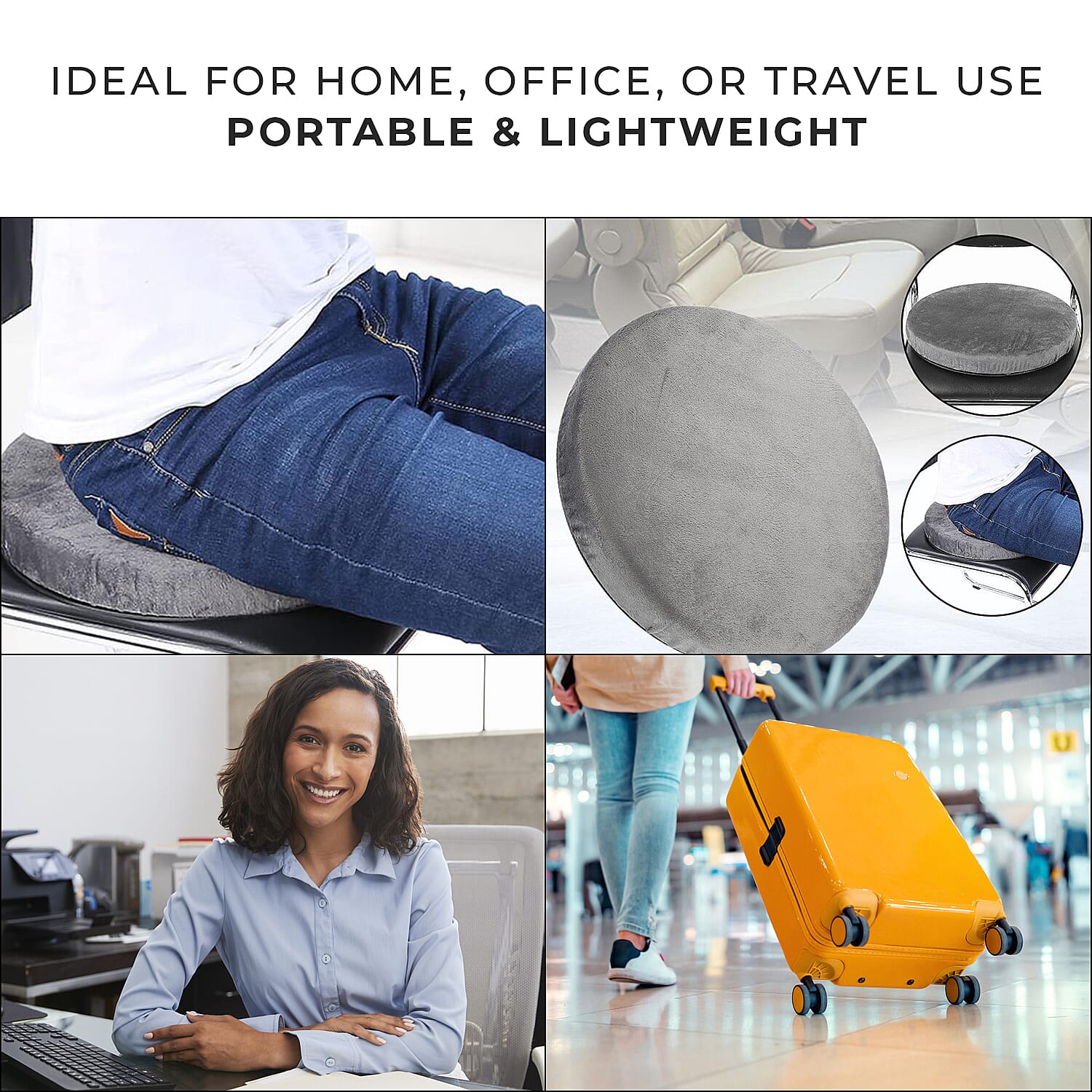 360 Degree Rotating Base Flexible Gel Seat Cushion - Breathable - Washable With Cover. 360 Degree Rotating Base Flexible Gel Seat Cushion - Breathable - Washable With Cover.