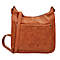 Designer Closeout - Enrico Benetti Leatherette Crossbody Bag - Camel