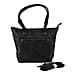 Designer Closeout - Enrico Benetti Leatherette Shoulder Bag with Handle Drop - Black