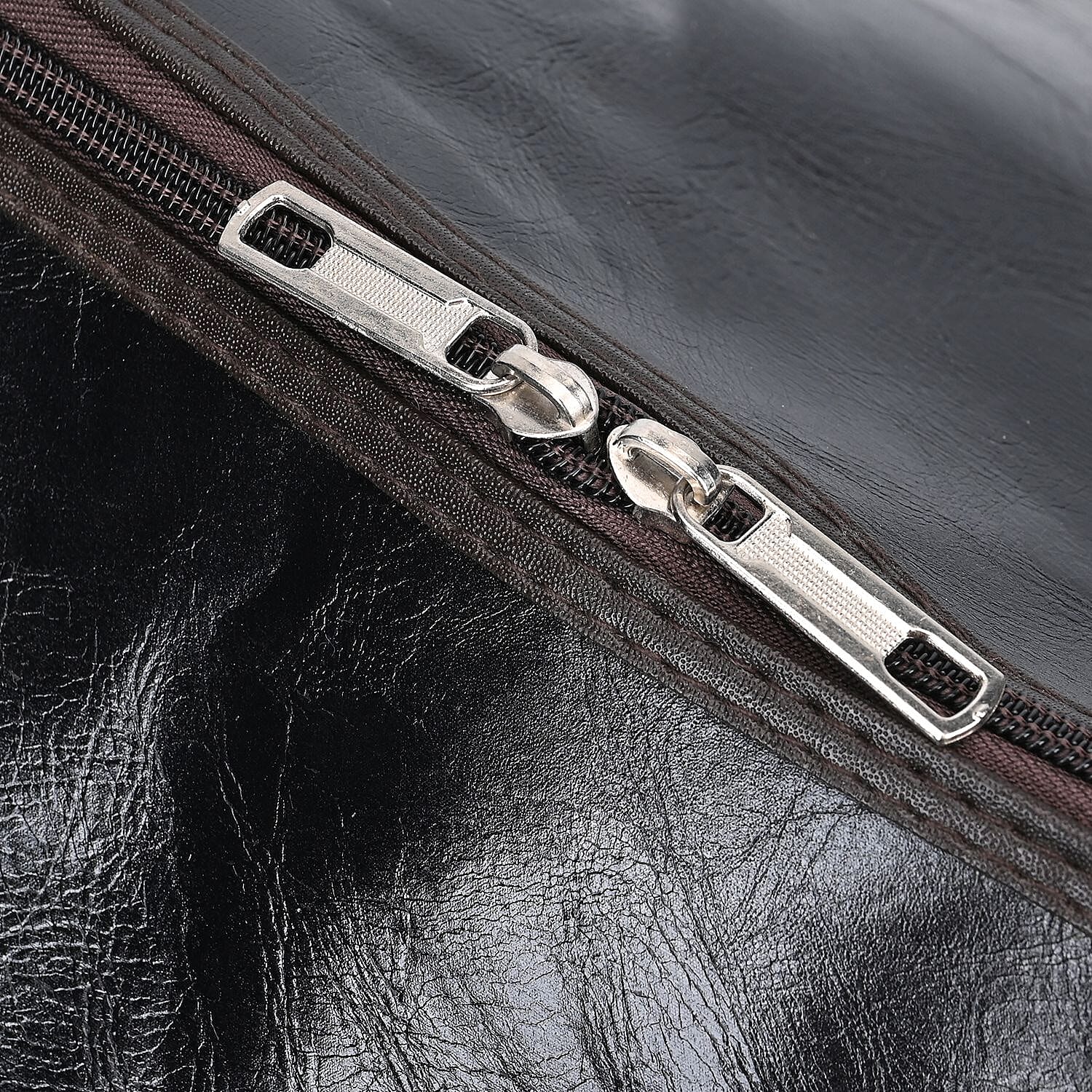 Designer Inspired Travel Duffle Bag with Shoulder Strap - Black