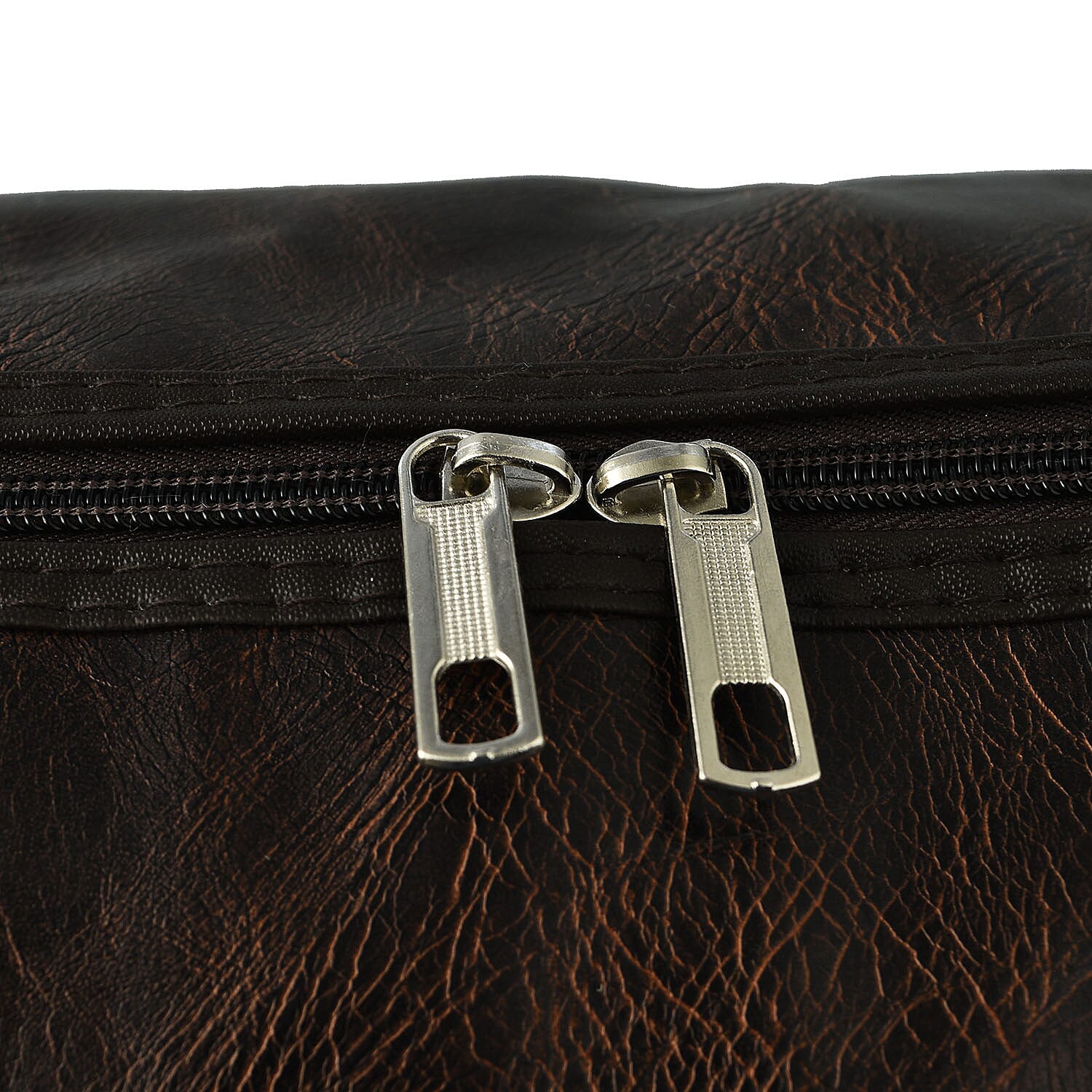 Designer Inspired Travel Duffle Bag with Shoulder Strap - Brown