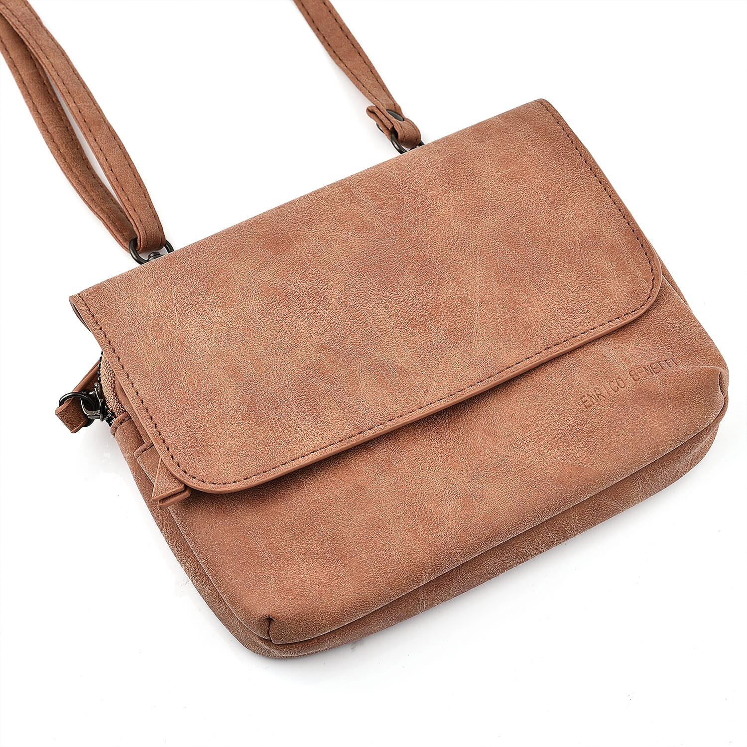 Designer Closeout - Enrico Benetti Crossbody Bag with Shoulder Strap - Misty Rose