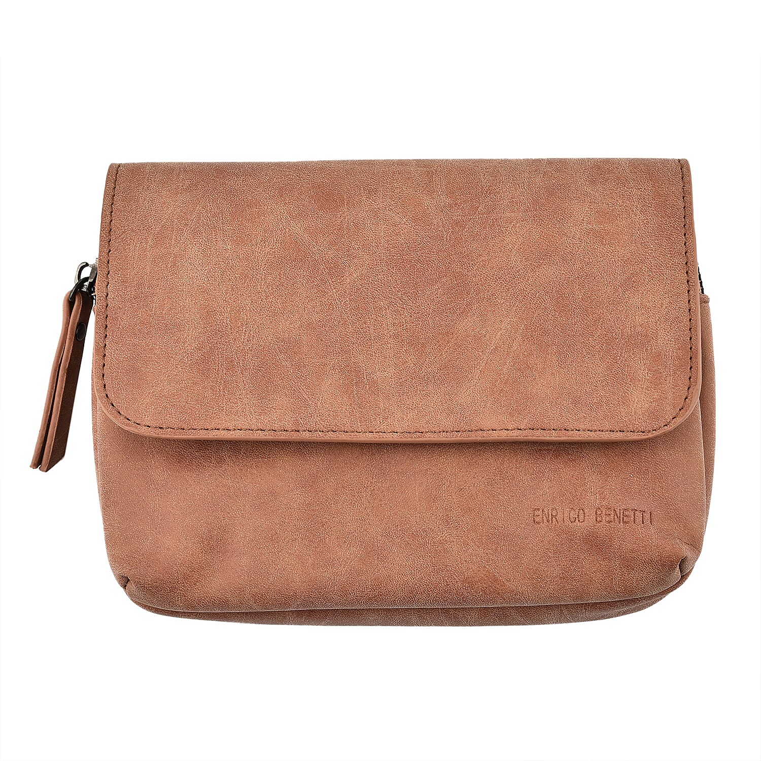 Designer Closeout - Enrico Benetti Crossbody Bag with Shoulder Strap - Misty Rose