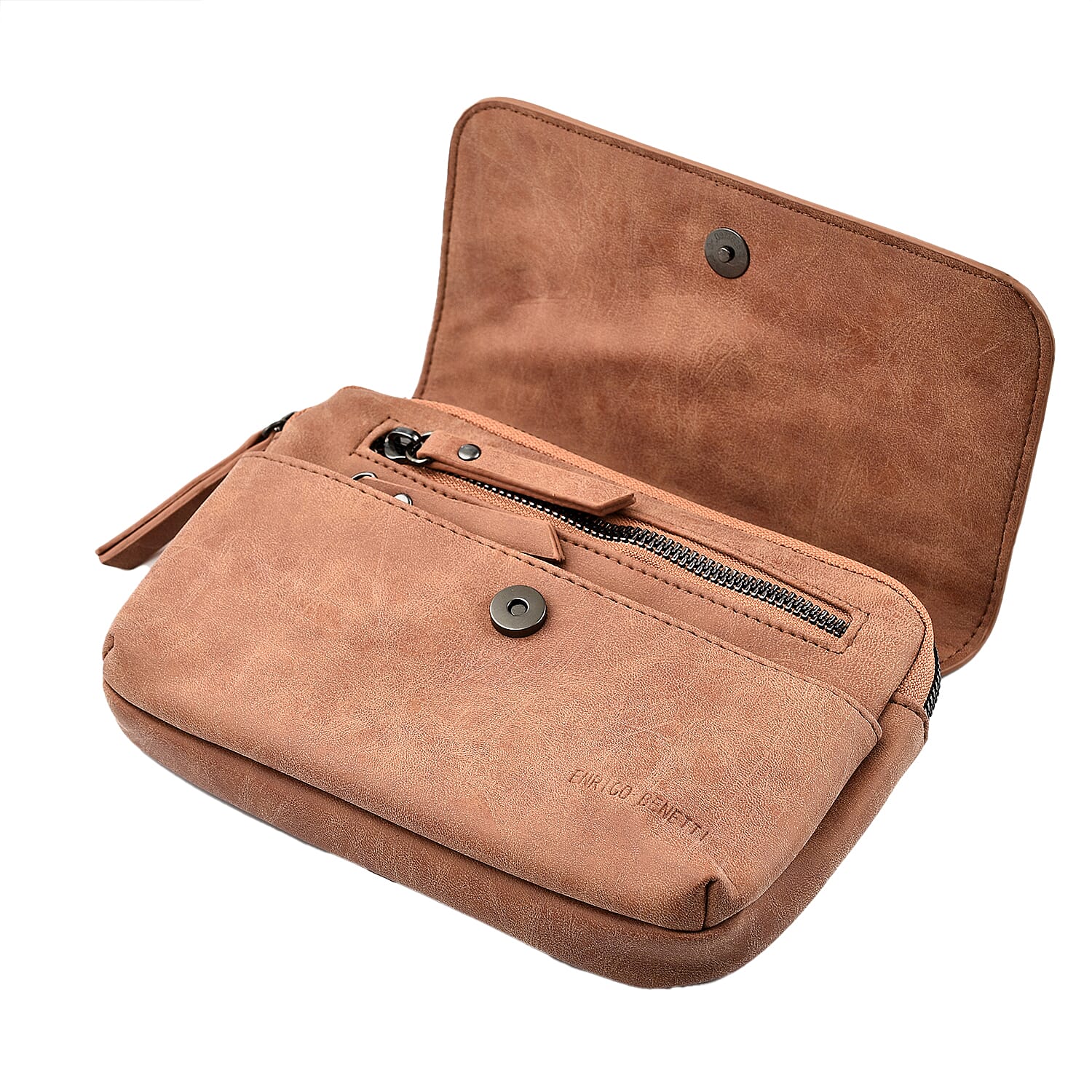 Designer Closeout - Enrico Benetti Crossbody Bag with Shoulder Strap - Misty Rose