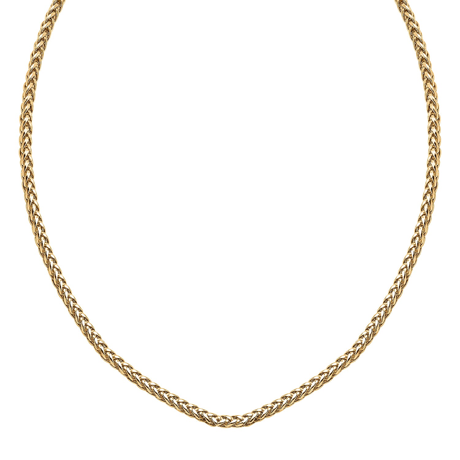 Hatton Collection - 9K Yellow Gold Spiga Diamond Cut Necklace (Size - 20)