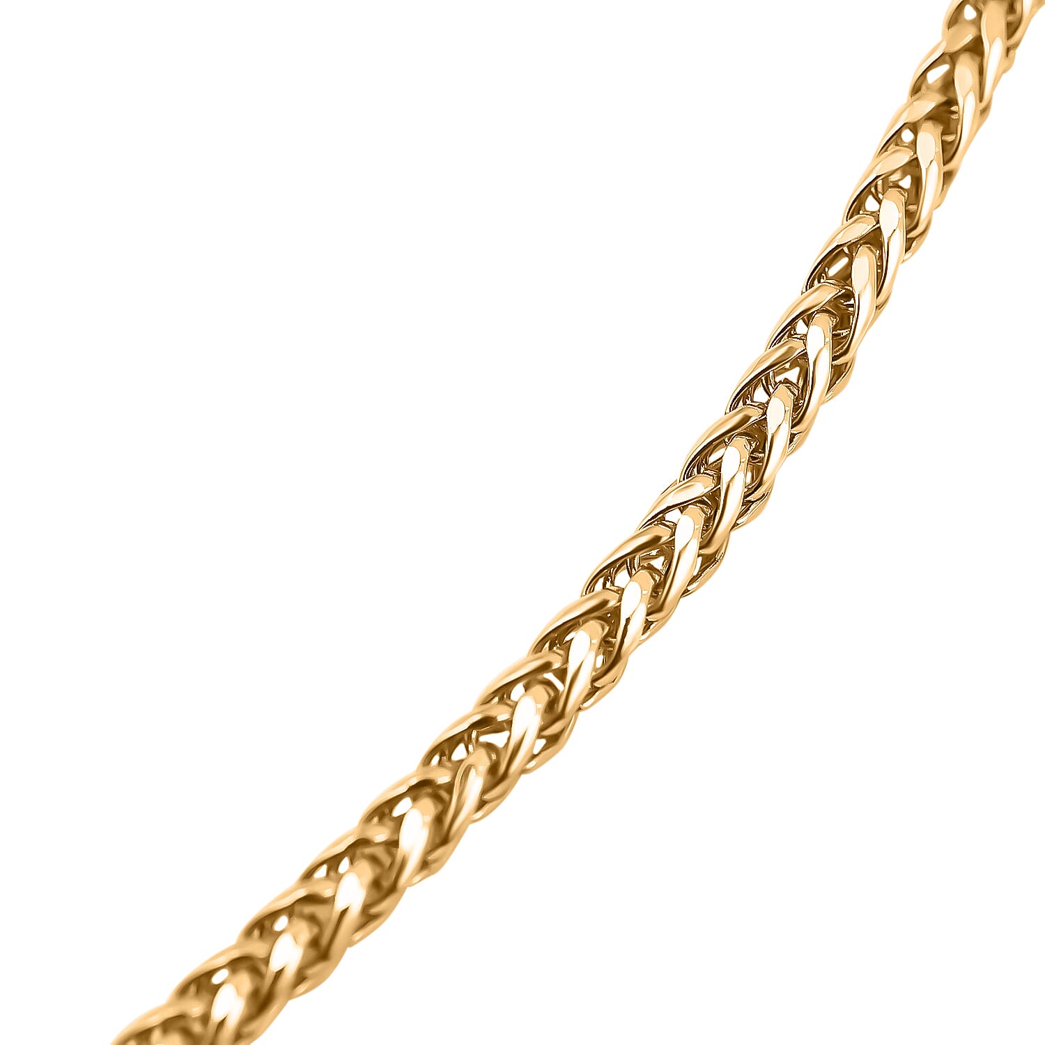 Hatton Collection - 9K Yellow Gold Spiga Diamond Cut Necklace (Size - 20)