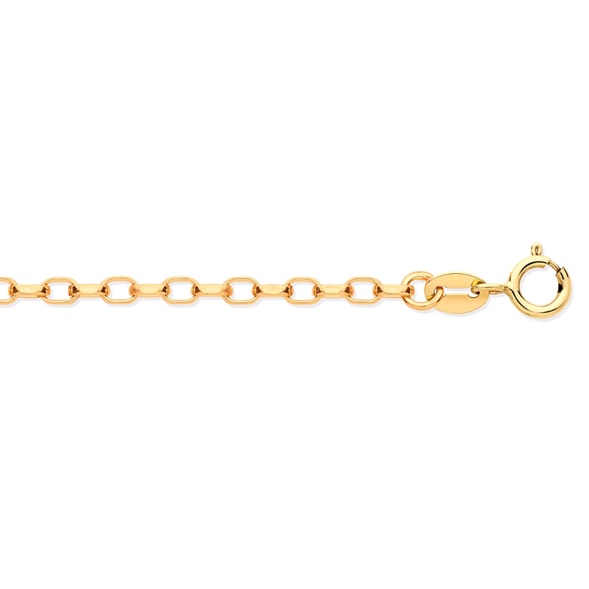 New York Close Out- 9K Yellow Gold Diamond Cut Oval Belcher Chain (Size - 18)
